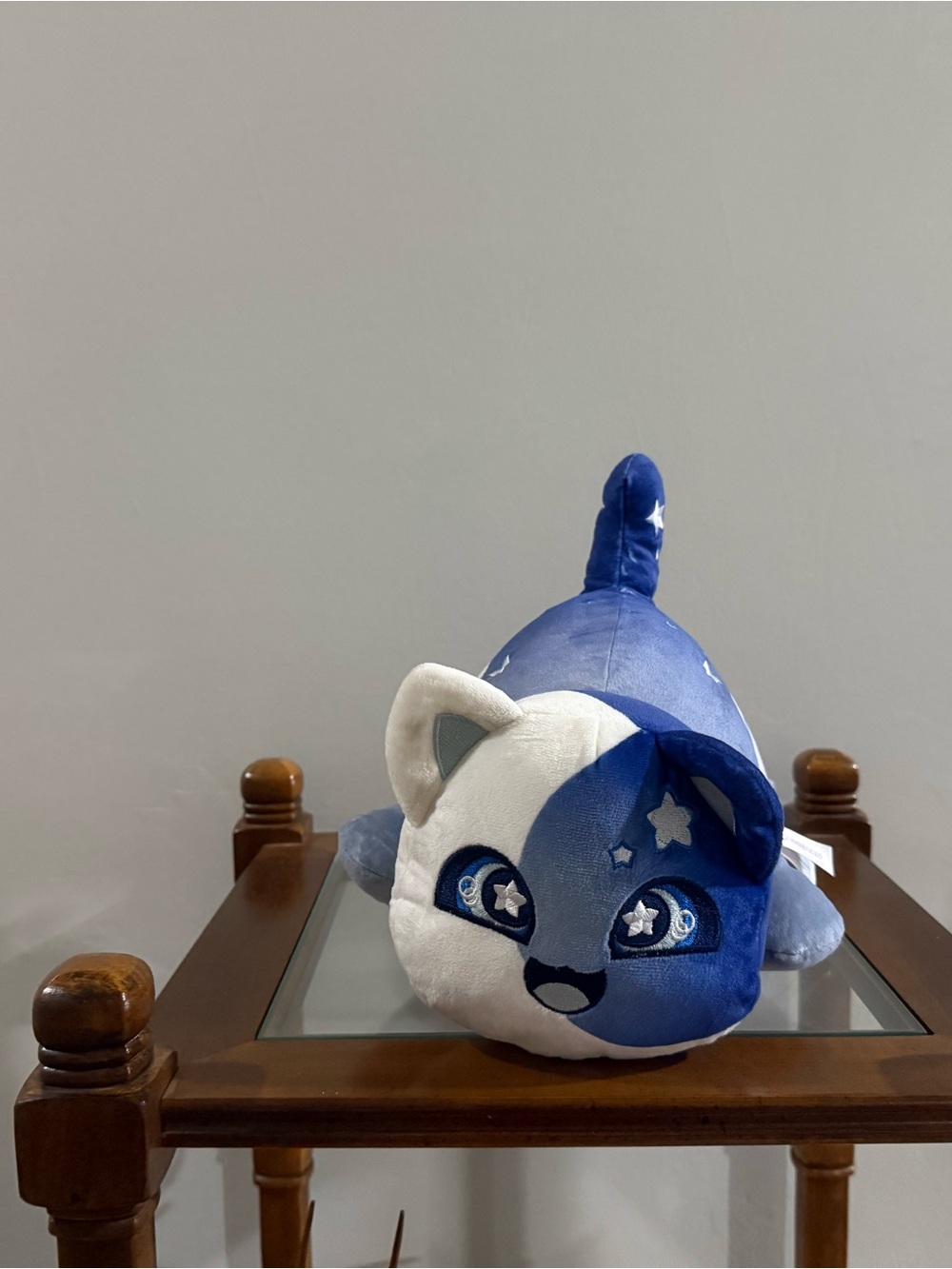 Blue Star Night Plush Cat